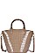 GLOSSY SNAKE PATTERN TOTE BAG WITH LONG STRAP