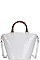 GLOSSY SNAKE PATTERN TOTE BAG WITH LONG STRAP
