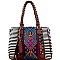 BGS4019-LP Aztec & Stripe Print Tote