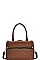 QUILT STRUCTURED SATCHEL WITH LONG STRAP