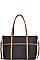 STYLISH STRAP TRIM OVER SIZE SATCHEL WITH LONG STRAP