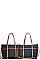 STYLISH STRAP TRIM OVER SIZE SATCHEL WITH LONG STRAP