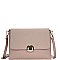 CHIC SMOOTH LEATHERETTE ROUND METAL ACCENT PRINCESS CROSSBODY SLING BAG JYBGT-2877