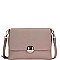 CHIC SMOOTH LEATHERETTE ROUND METAL ACCENT PRINCESS CROSSBODY SLING BAG JYBGT-2877