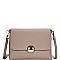 CHIC SMOOTH LEATHERETTE ROUND METAL ACCENT PRINCESS CROSSBODY SLING BAG JYBGT-2877