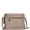 CHIC SMOOTH LEATHERETTE ROUND METAL ACCENT PRINCESS CROSSBODY SLING BAG JYBGT-2877