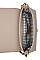 CHIC SMOOTH LEATHERETTE ROUND METAL ACCENT PRINCESS CROSSBODY SLING BAG JYBGT-2877