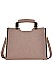 CLASSY SMOOTH TEXTURED PU LEATHER LONG STRAP SATCHEL JYBGT-48958-1