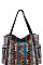 STYLISH VEGAN LEATHER AZTEC STRIPED CHIC TOTE BAG JYBGT-77470