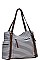 STYLISH VEGAN LEATHER AZTEC STRIPED CHIC TOTE BAG JYBGT-77470