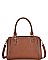 CLASSY SMOOTH TEXTURED PU LEATHER STYLISH SATCHEL JYBGT-81070