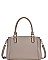 CLASSY SMOOTH TEXTURED PU LEATHER STYLISH SATCHEL JYBGT-81070