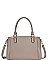 CLASSY SMOOTH TEXTURED PU LEATHER STYLISH SATCHEL JYBGT-81070