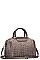 DESIGNER CHIC TEXTURED BOSTON BAG WITH LONG STRAP