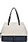 CHIC MODERN TWO-TONE SATCHEL BAG JYBGT-81947