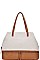 CHIC MODERN TWO-TONE SATCHEL BAG JYBGT-81947