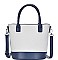 FASHION TWO TONE BUCKET TOTE BAG WITH LONG STRAP