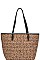 CORK TEXTURED FASHION PATTERN SHOPPER BAG