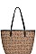 CORK TEXTURED FASHION PATTERN SHOPPER BAG