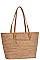 CORK TEXTURED FASHION PATTERN SHOPPER BAG