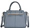 LEATHERETTE SATCHEL BAG WITH LONG STRAP