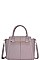 LEATHERETTE SATCHEL BAG WITH LONG STRAP