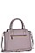 LEATHERETTE SATCHEL BAG WITH LONG STRAP