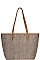 CORK TEXTURED MODERN PATTERN SHOPPER BAG