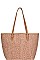 CORK TEXTURED MODERN PATTERN SHOPPER BAG