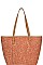 CORK TEXTURED MODERN PATTERN SHOPPER BAG