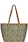 CORK TEXTURED MODERN PATTERN SHOPPER BAG