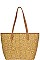 CORK TEXTURED MODERN PATTERN SHOPPER BAG