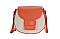 TWO COLOR ROUND CROSS BODY SHOULDER BAG