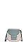 TWO COLOR ROUND CROSS BODY SHOULDER BAG