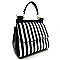 Accented Hardware Stripe Accent Medium Satchel