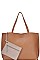 DESIGNER CHIC REVERSIBLE TOTE BAG WITH COIN PURSE