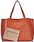 DESIGNER CHIC REVERSIBLE TOTE BAG WITH COIN PURSE