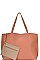 DESIGNER CHIC REVERSIBLE TOTE BAG WITH COIN PURSE