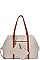 Striped Fabric Satchel