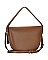 OVAL SHAPED HANDLE PLAIN SMOOTH MESSENGER BAG