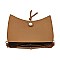 OVAL SHAPED HANDLE PLAIN SMOOTH MESSENGER BAG