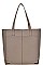 2in1 STYLISH SMOOTH TEXTURED PU LEATHER DESIGNER FASHION TOTE BAG JYBGW-81078