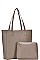 2in1 STYLISH SMOOTH TEXTURED PU LEATHER DESIGNER FASHION TOTE BAG JYBGW-81078