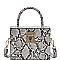 FASHION STRUCTURED ANIMAL PRINT TOTE BAG