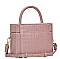 FASHION STRUCTURED ANIMAL PRINT TOTE BAG