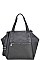 STYLISH TEXTURED PU LEATHER WIDE COMPARTMENT FASHION HANDBAG JYBGW-81464