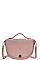 DESIGNER CHIC LEATHER TRIM CUTE CROSSBODY BAG