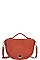 DESIGNER CHIC LEATHER TRIM CUTE CROSSBODY BAG