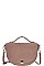 DESIGNER CHIC LEATHER TRIM CUTE CROSSBODY BAG