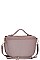 DESIGNER CHIC LEATHER TRIM CUTE CROSSBODY BAG